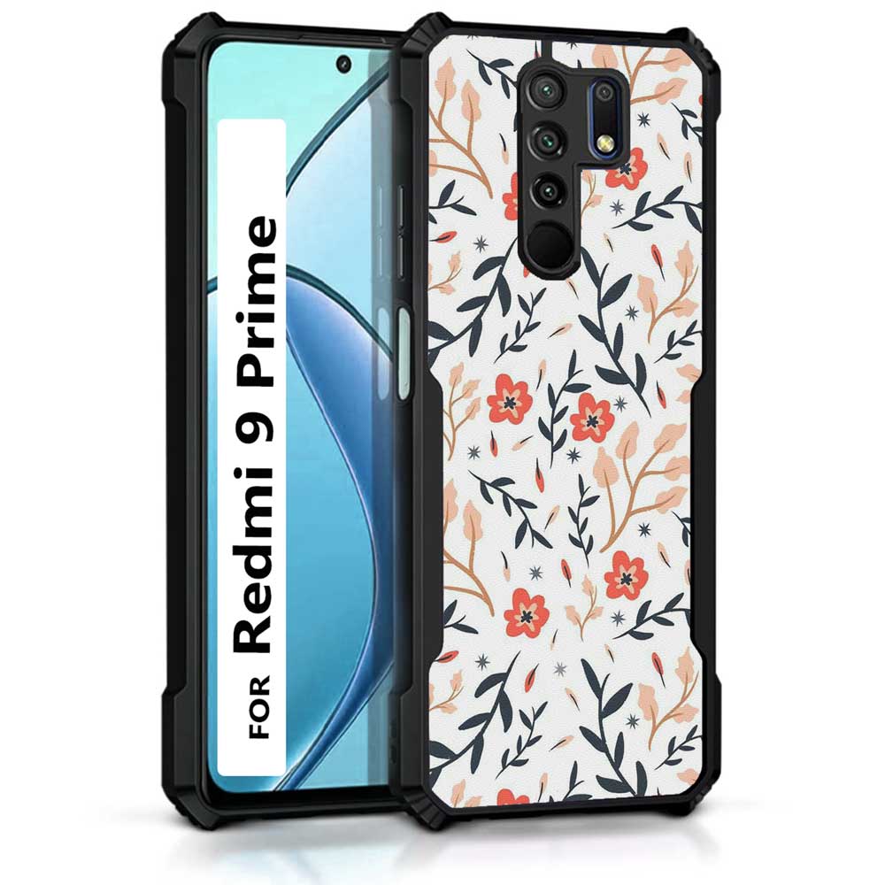 Coberta Back Cover For Redmi 9 Prime Back Cover Case - White and small floral PT99 D14026
