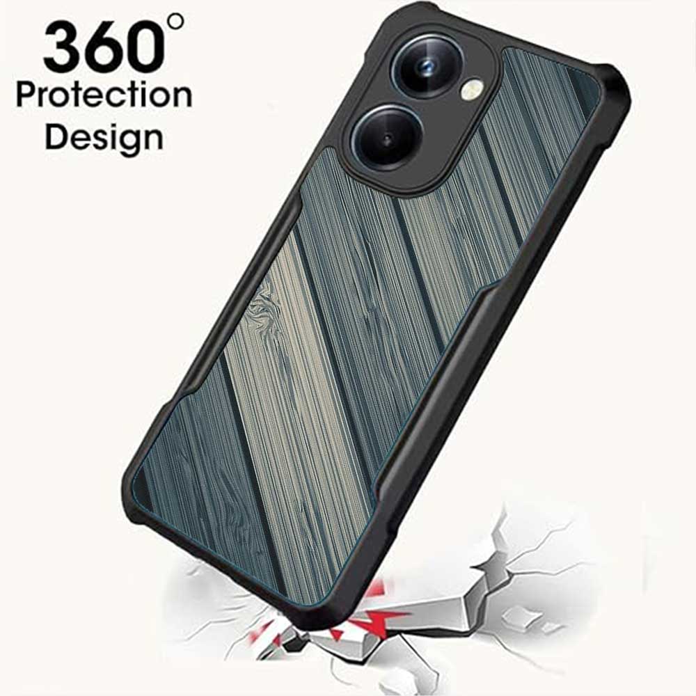 Coberta Back Cover For Vivo Y36 Back Cover Case - Dark Grey wooden planks PT99 D14970