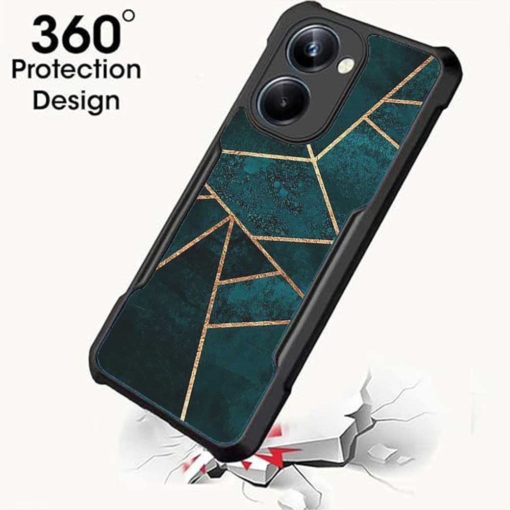 Coberta Back Cover For Vivo Y36 Back Cover Case - Dark Green golden abstract PT99 D14984