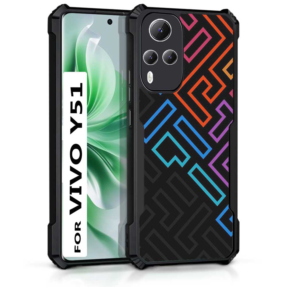 Coberta Back Cover For Vivo Y51 2020 Back Cover Case - 3D Abstract rainbow colors PT99 D15031