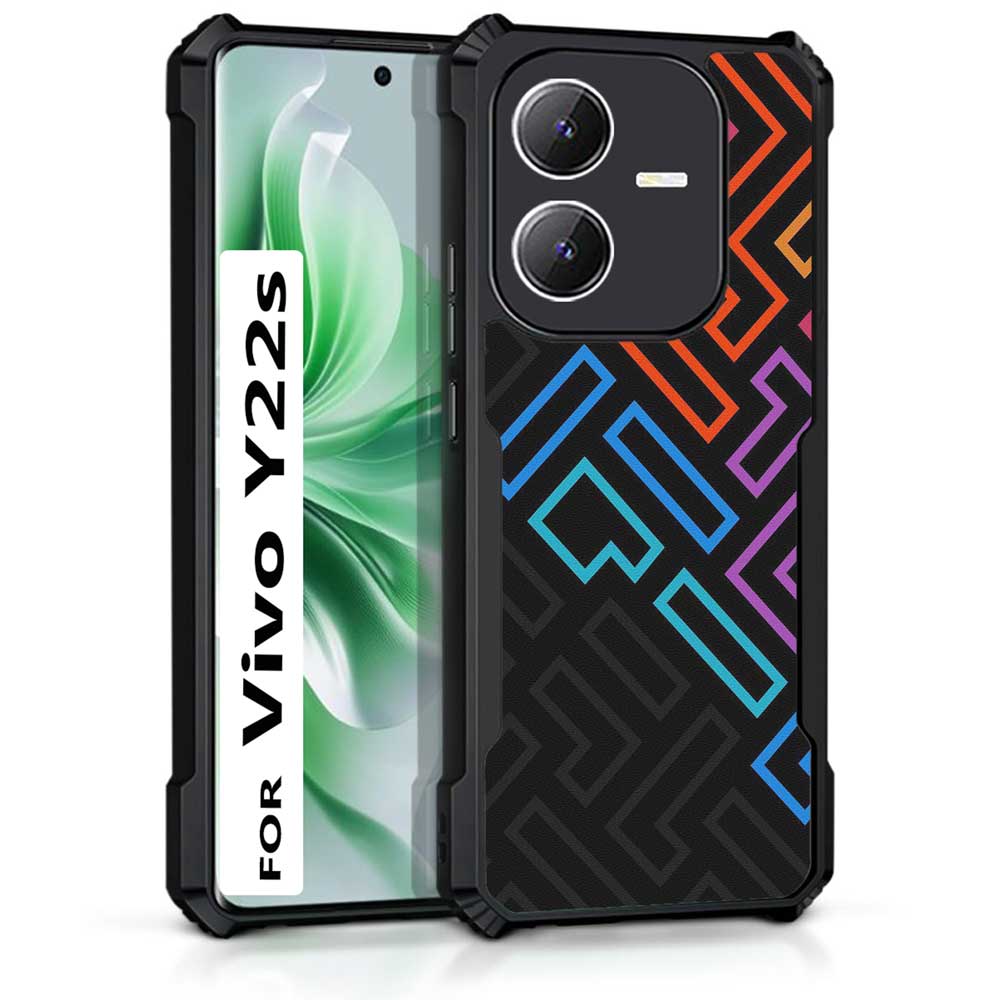 Coberta Back Cover For Vivo Y22s Back Cover Case - 3D Abstract rainbow colors PT99 D15031
