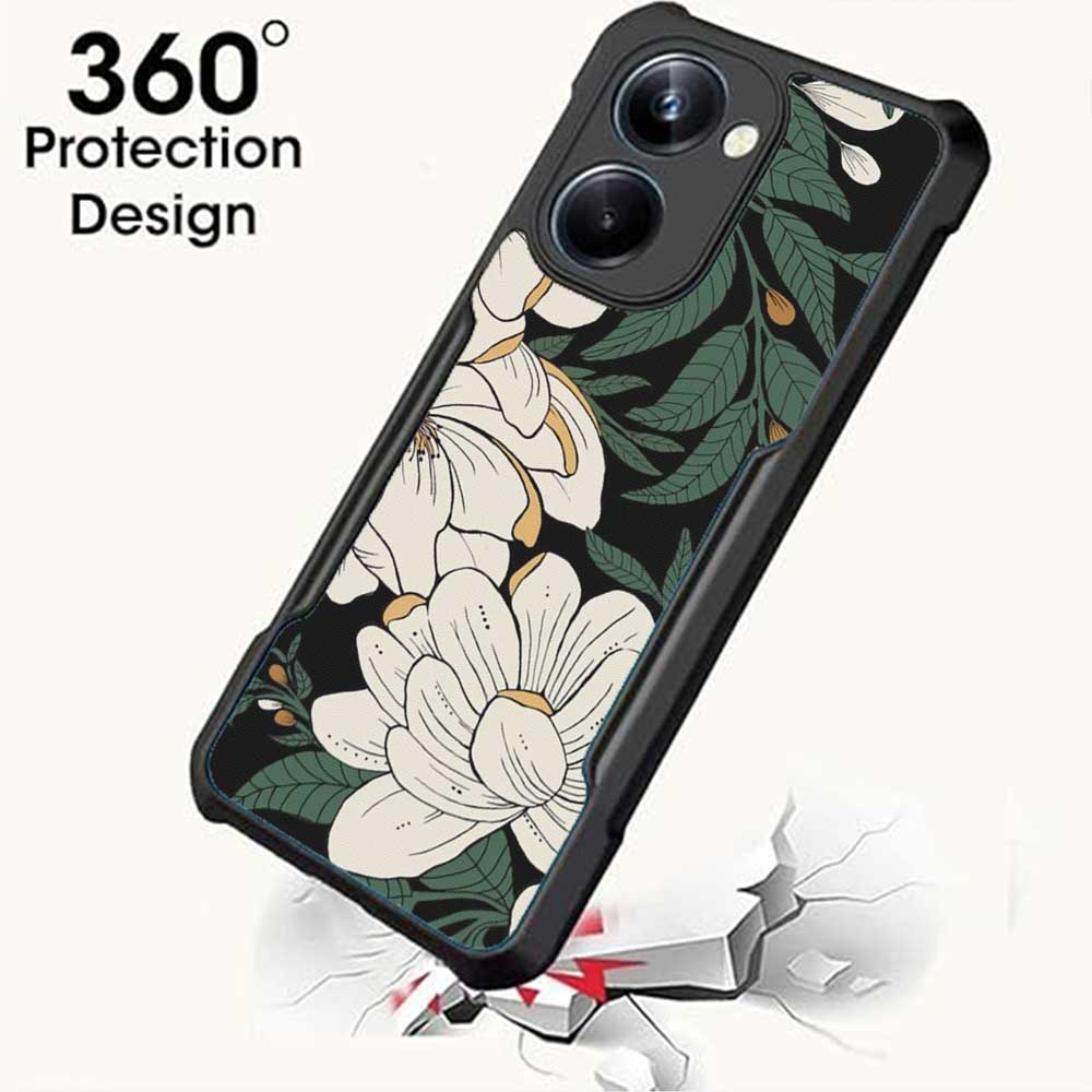 Coberta Back Cover For Vivo Y36 Back Cover Case - White floral PT99 D15036