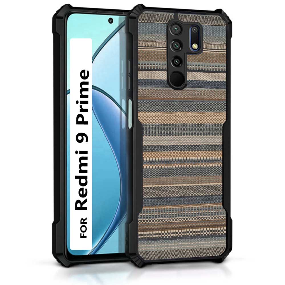 Coberta Back Cover For Redmi 9 Prime Back Cover Case - Woven stripes patterns PT99 D15079