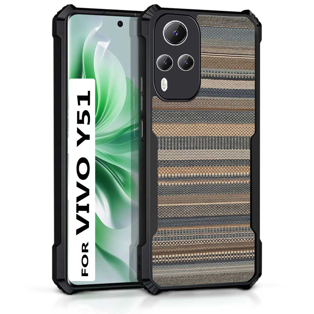 Coberta Back Cover For Vivo Y51 2020 Back Cover Case - Woven stripes patterns PT99 D15079