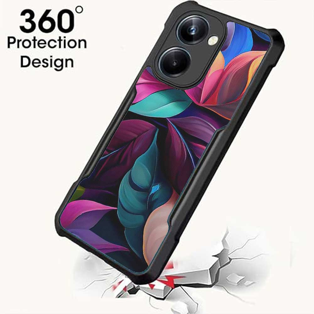 Coberta Back Cover For Vivo Y36 Back Cover Case - Colorful Leaves floral PT99 D16033