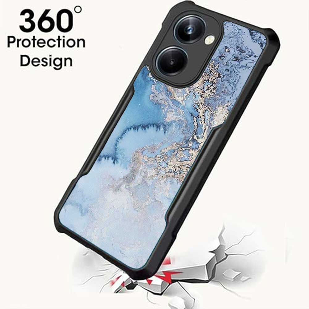 Coberta Back Cover For Vivo Y36 Back Cover Case - Deep Blue sea sand water marble PT99 D16085