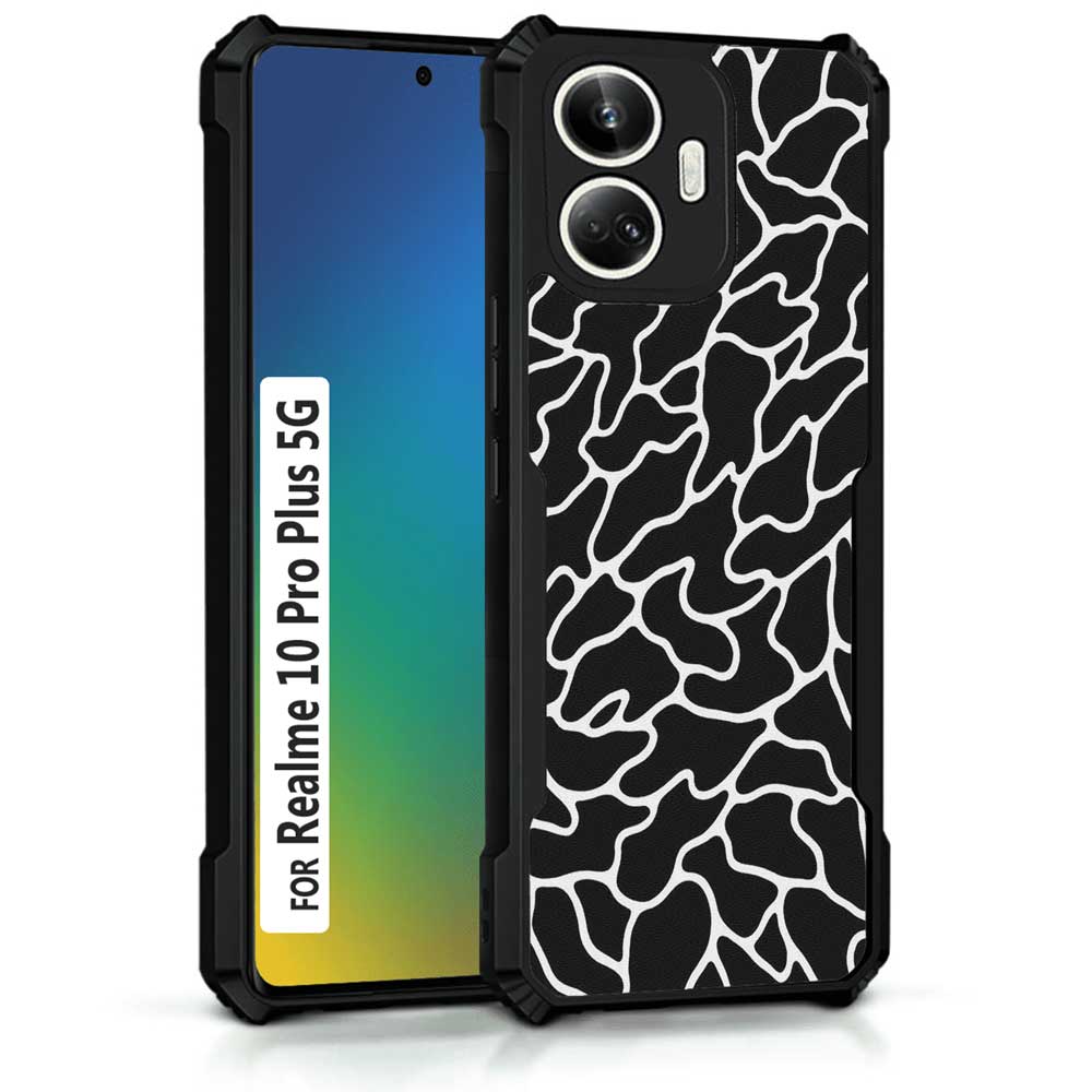 Coberta Back Cover For Realme 10 Pro Plus 5G Back Cover Case - Zig Zag Maze black and white PT99 D03692