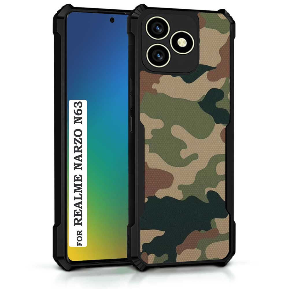 Coberta Back Cover For Realme Narzo N63 Back Cover Case - Camoflague Green Camo PT99 D10180