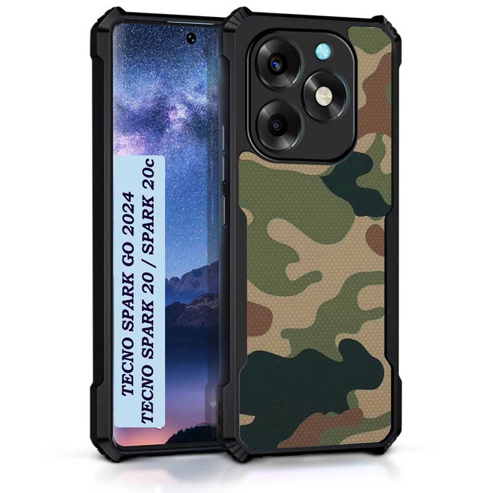 Coberta Back Cover For Tecno Spark Go 2024 Back Cover Case - Camoflague Green Camo PT99 D10180