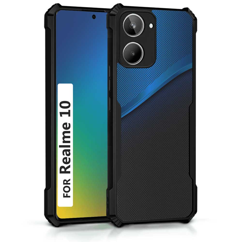 Coberta Back Cover For Realme 10 Back Cover Case - Black and Blue Bright Design PT99 D10283