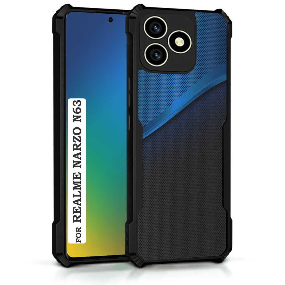 Coberta Back Cover For Realme Narzo N63 Back Cover Case - Black and Blue Bright Design PT99 D10283