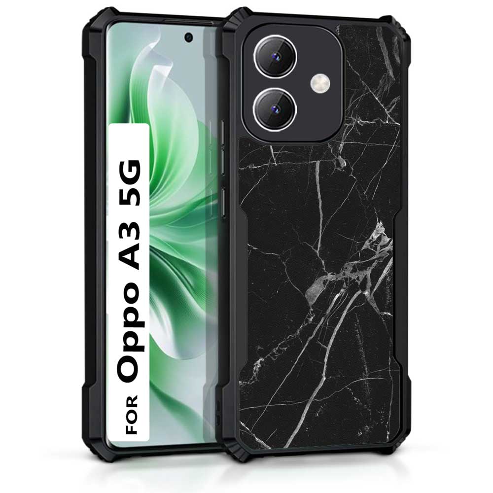 Coberta Back Cover For Oppo A3 5G Back Cover Case - Black Marble PT99 D11086