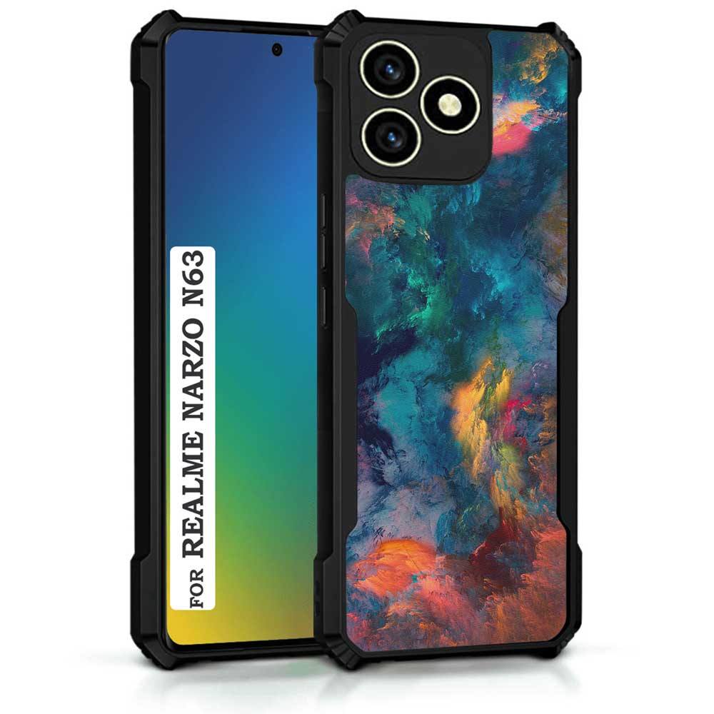 Coberta Back Cover For Realme Narzo N63 Back Cover Case - Blue Colour storm PT99 D11305