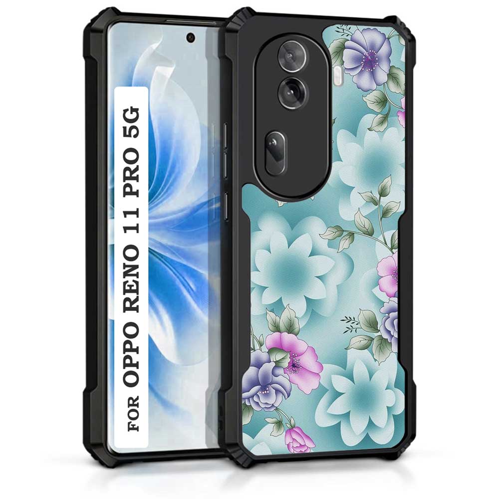 Coberta Back Cover For Oppo Reno 11 Pro 5G Back Cover Case - Beautiful Blue Floral PT99 D11555