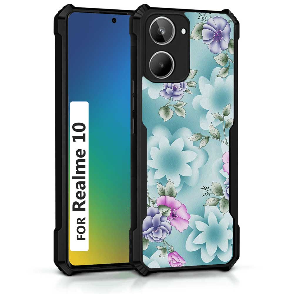 Coberta Back Cover For Realme 10 Back Cover Case - Beautiful Blue Floral PT99 D11555