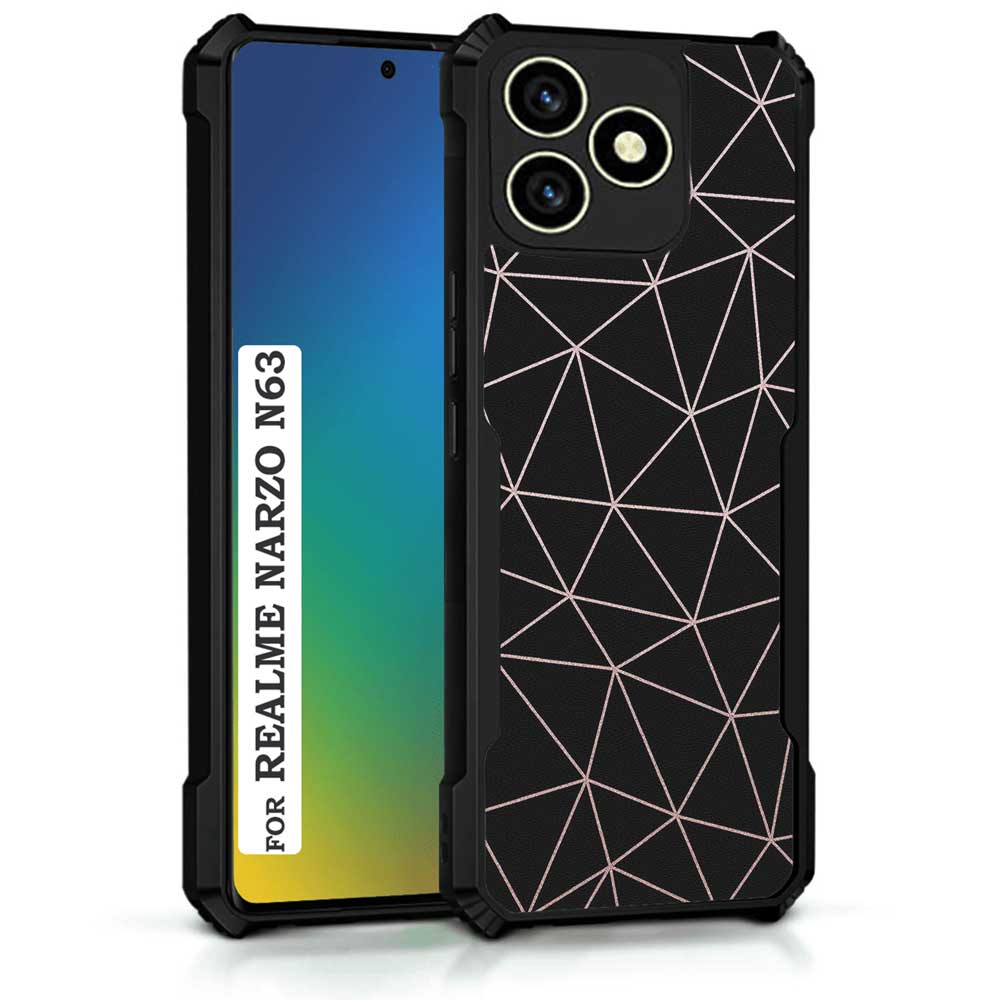 Coberta Back Cover For Realme Narzo N63 Back Cover Case - 3D web black background PT99 D11564