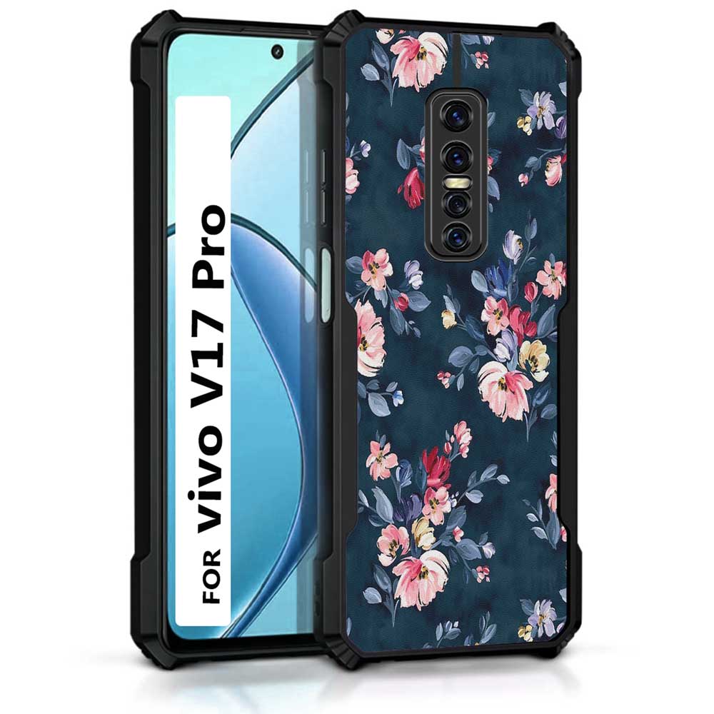 Coberta Back Cover For Vivo V17 Pro Back Cover Case - Blue Floral PT99 D11648