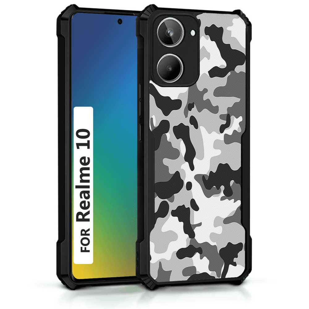 Coberta Back Cover For Realme 10 Back Cover Case - White camoflague camo PT99 D11665