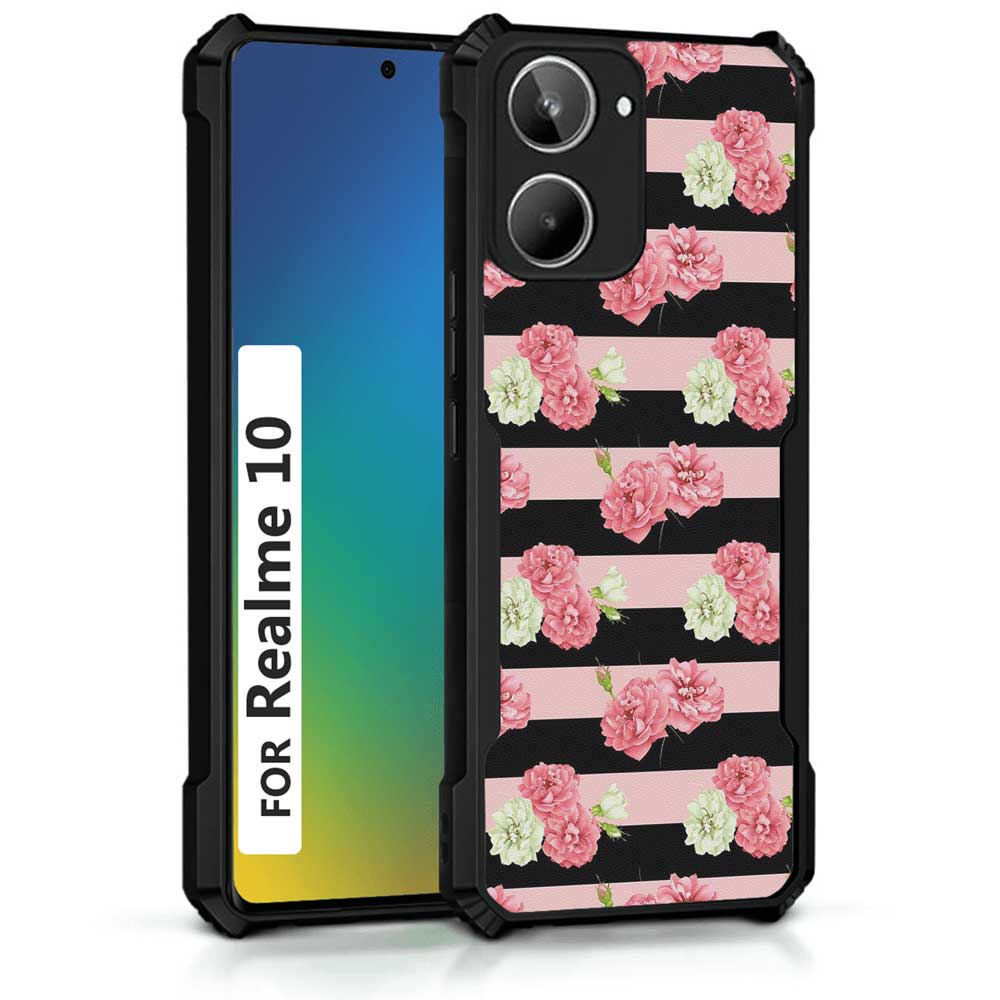 Coberta Back Cover For Realme 10 Back Cover Case - Small Floral with stripes PT99 D11720