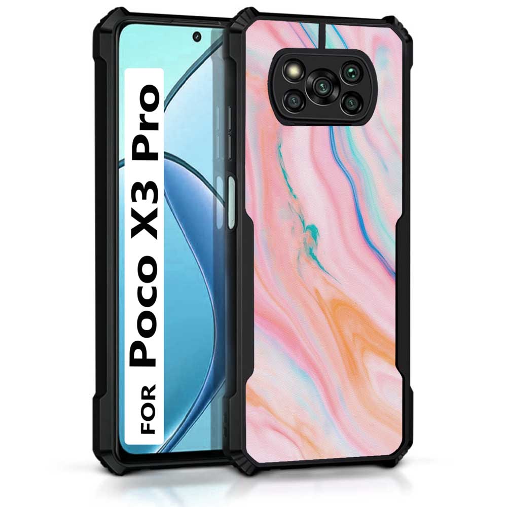 Coberta Back Cover For Poco X3 Pro Back Cover Case - Pink Marble PT99 D11781