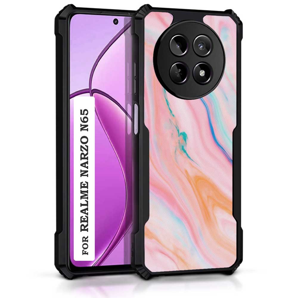 Coberta Back Cover For Realme Narzo N65 Back Cover Case - Pink Marble PT99 D11781