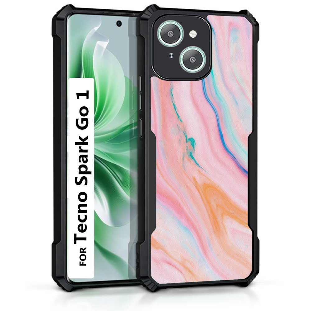 Coberta Back Cover For Tecno Spark Go 1 Back Cover Case - Pink Marble PT99 D11781
