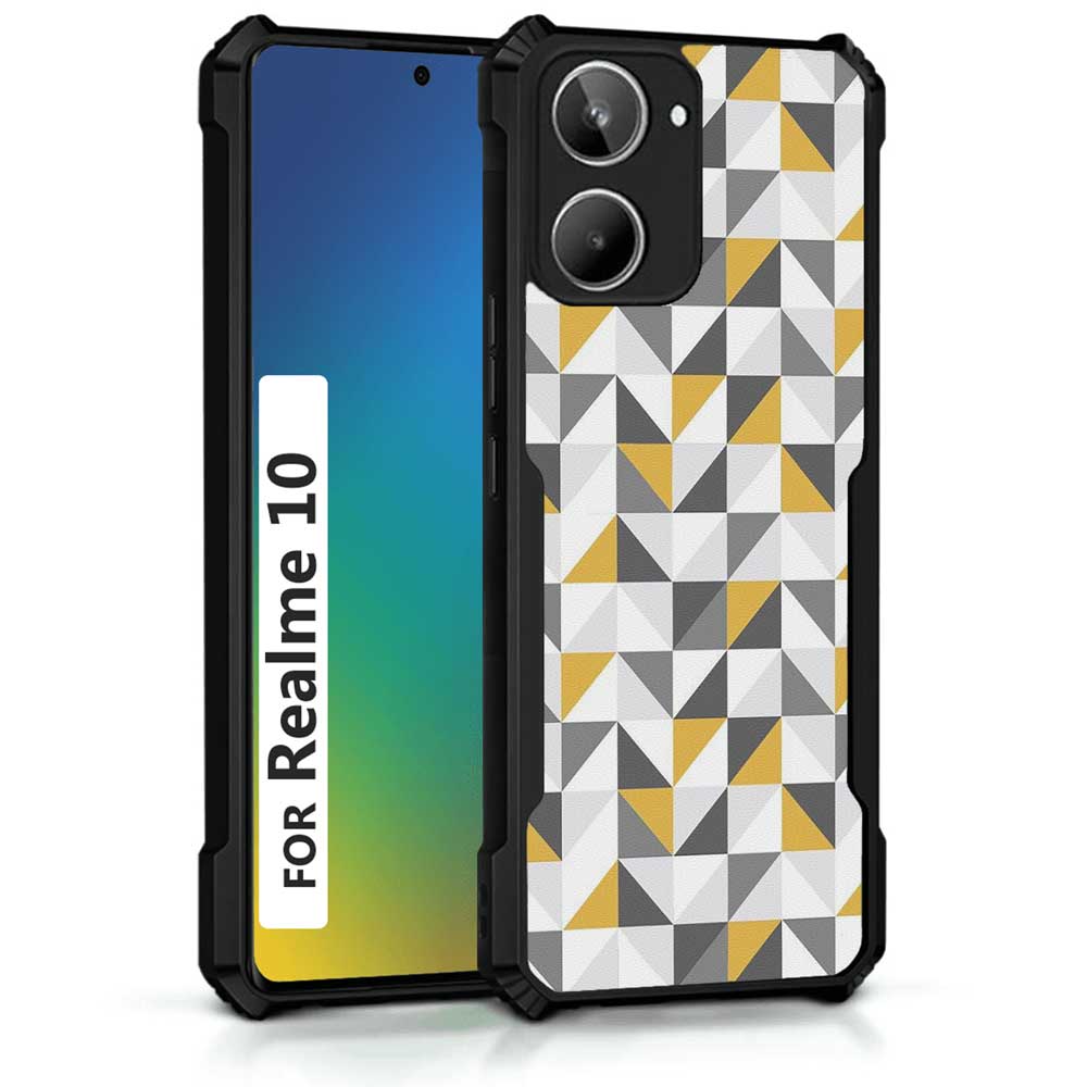 Coberta Back Cover For Realme 10 Back Cover Case - 3D yellow grey blue pattern PT99 D11809