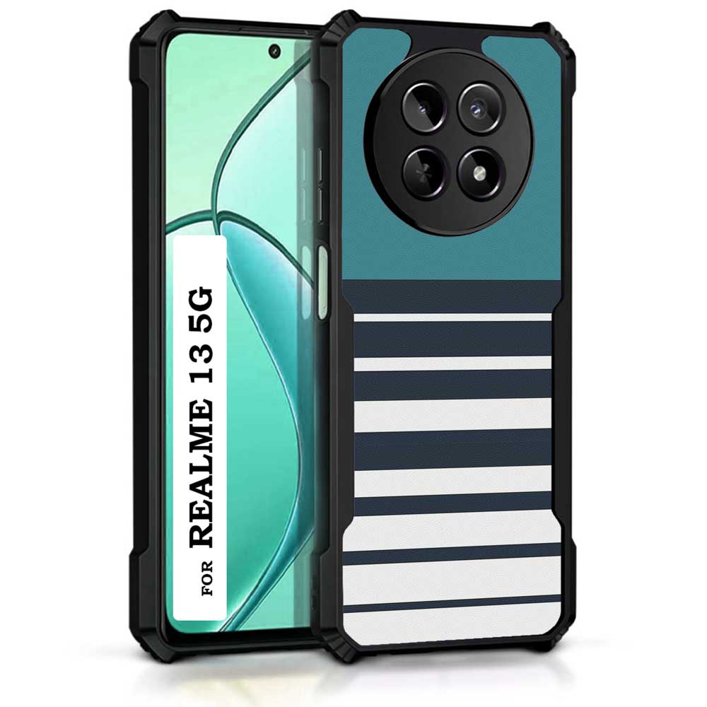 Coberta Back Cover For Realme 13 5G Back Cover Case - Cyan stripes PT99 D11847