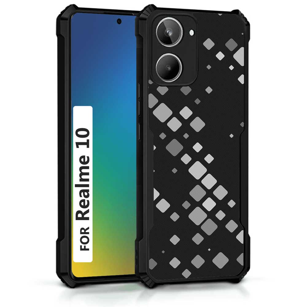 Coberta Back Cover For Realme 10 Back Cover Case - Black and Grey 3D pattern PT99 D11931