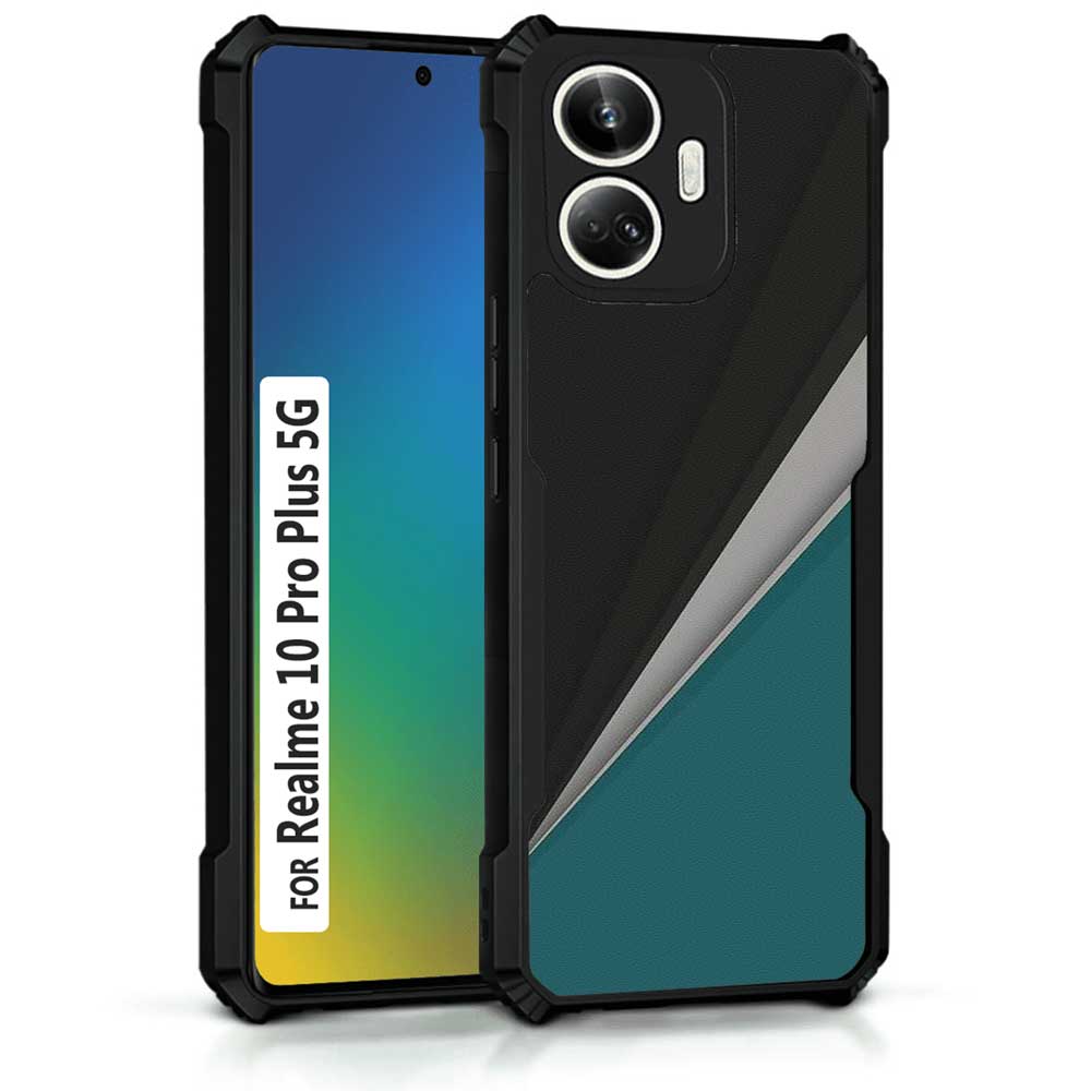 Coberta Back Cover For Realme 10 Pro Plus 5G Back Cover Case - Black grey green abstract pattern PT99 D12610