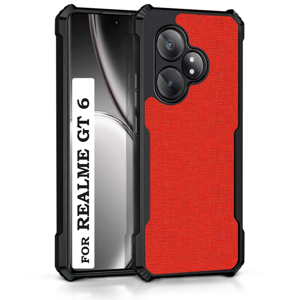 Coberta Back Cover For Realme GT 6 Back Cover Case - Plain Dark Red PT99 D12671
