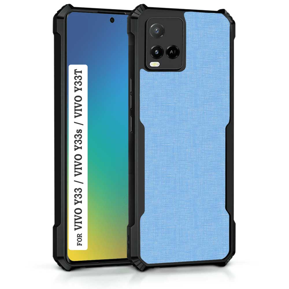 Coberta Back Cover For Vivo Y33S Back Cover Case - Plain Blue PT99 D12674