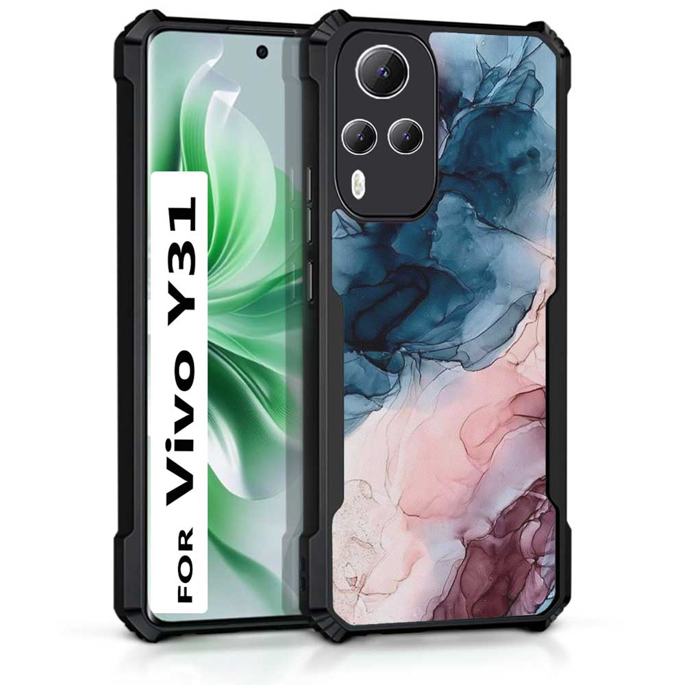 Coberta Back Cover For Vivo Y31 Back Cover Case - Colorful Marble PT99 D12694