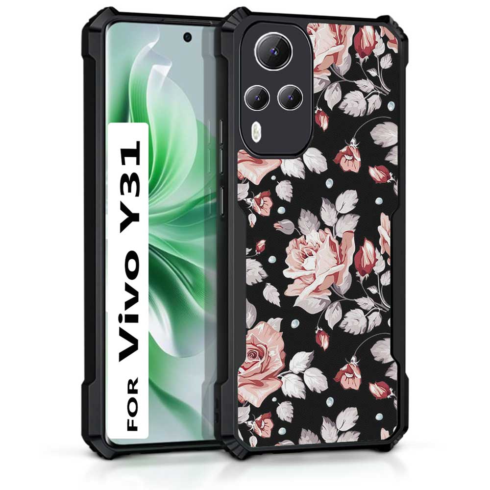 Coberta Back Cover For Vivo Y31 Back Cover Case - Iced Floral Dark PT99 D13077