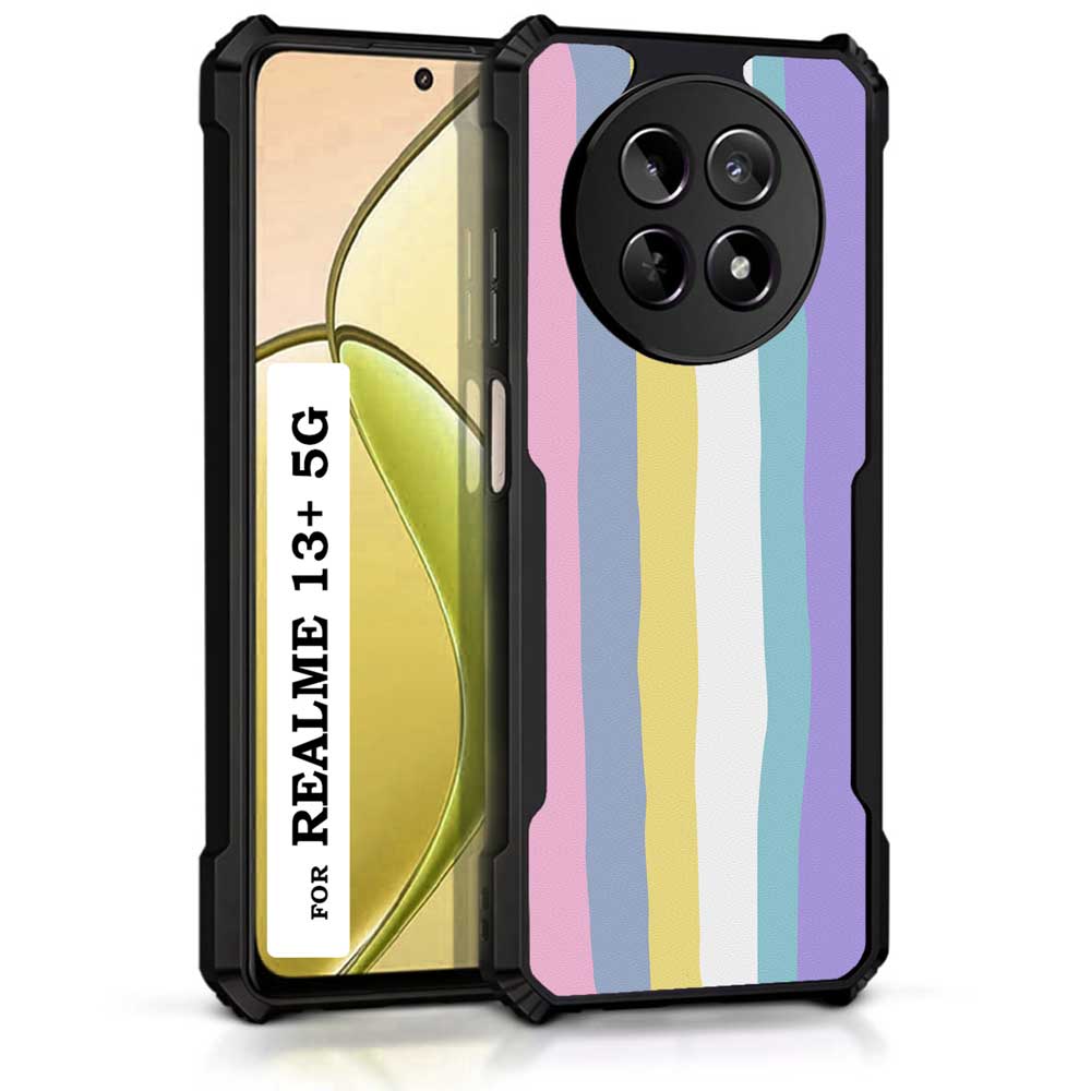 Coberta Back Cover For Realme 13 Plus 5G Back Cover Case - Light Rainbow stripes PT99 D13203