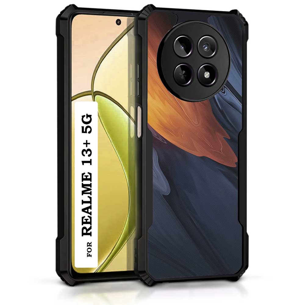 Coberta Back Cover For Realme 13 Plus 5G Back Cover Case - Yellow and Grey 3D pattern PT99 D13621