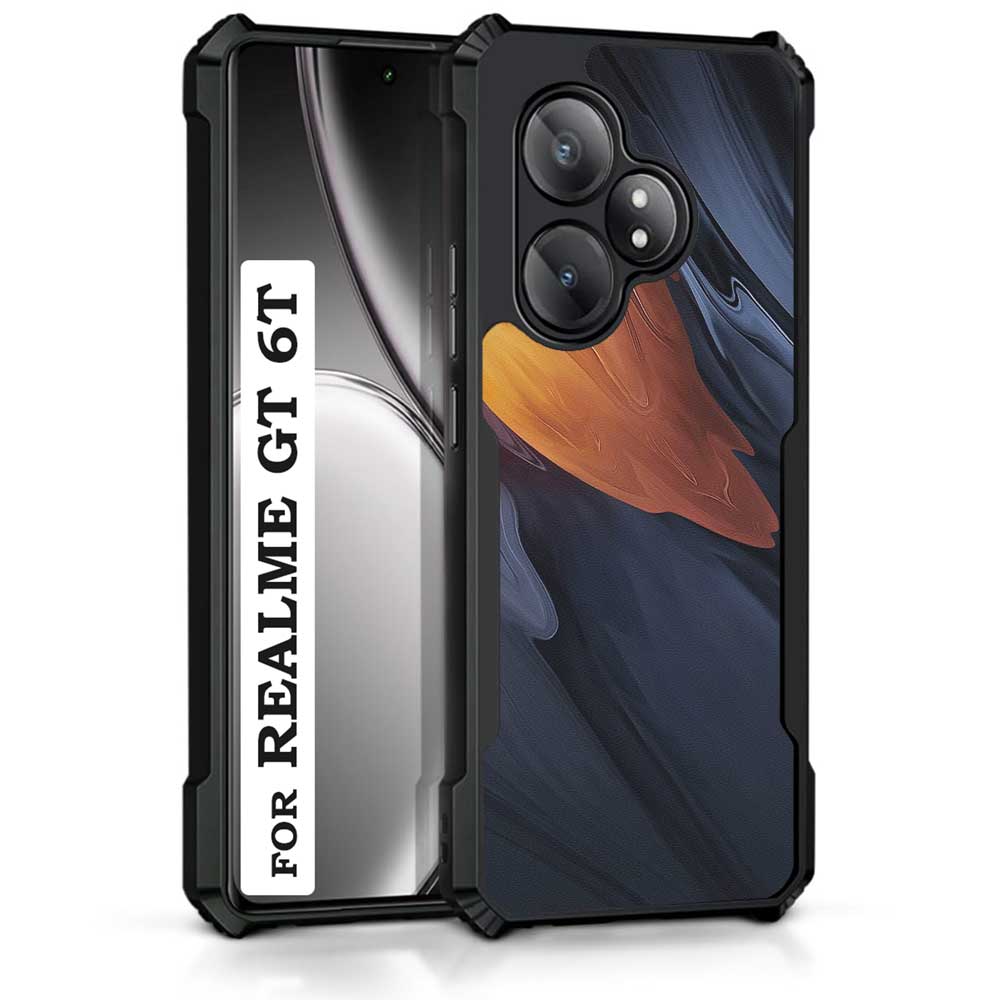 Coberta Back Cover For Realme GT 6T Back Cover Case - Yellow and Grey 3D pattern PT99 D13621