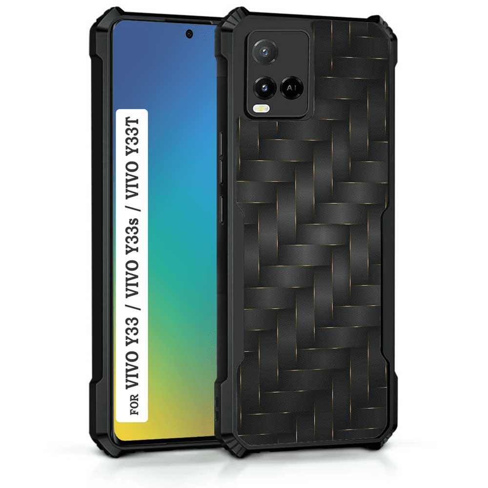 Coberta Back Cover For Vivo Y33S Back Cover Case - Black and golden dots PT99 D13685