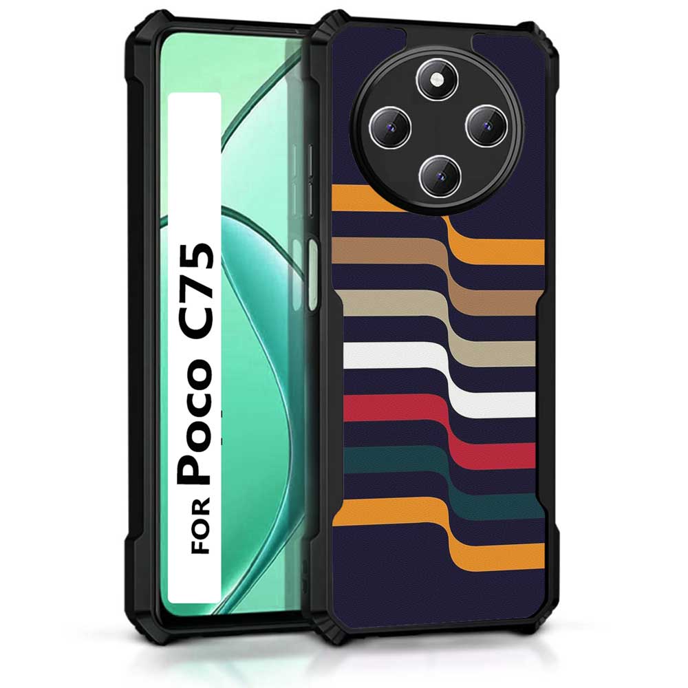 Coberta Back Cover For Poco C75 Back Cover Case - 3D Flowing Stripes PT99 D13830