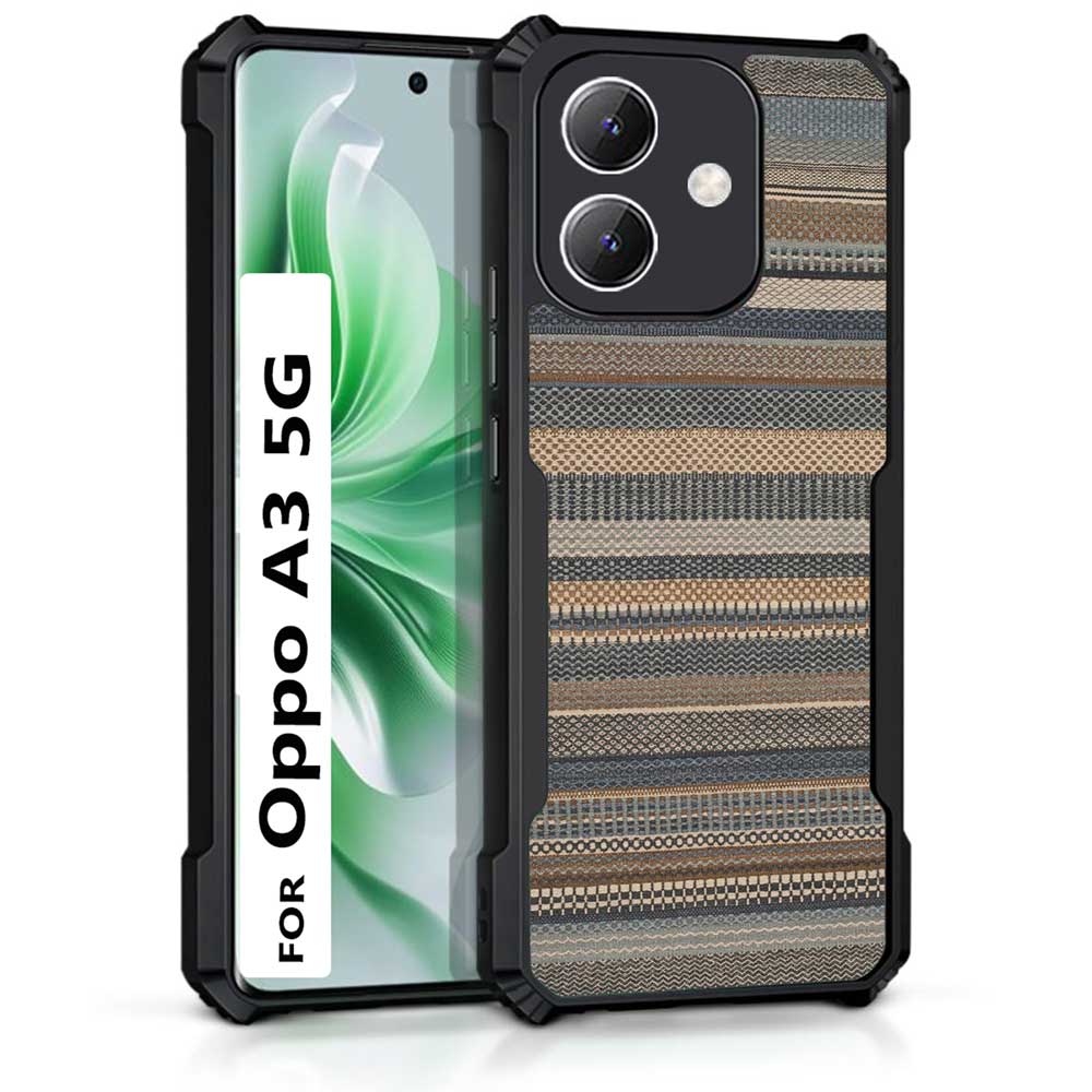 Coberta Back Cover For Oppo A3 5G Back Cover Case - Woven stripes patterns PT99 D15079
