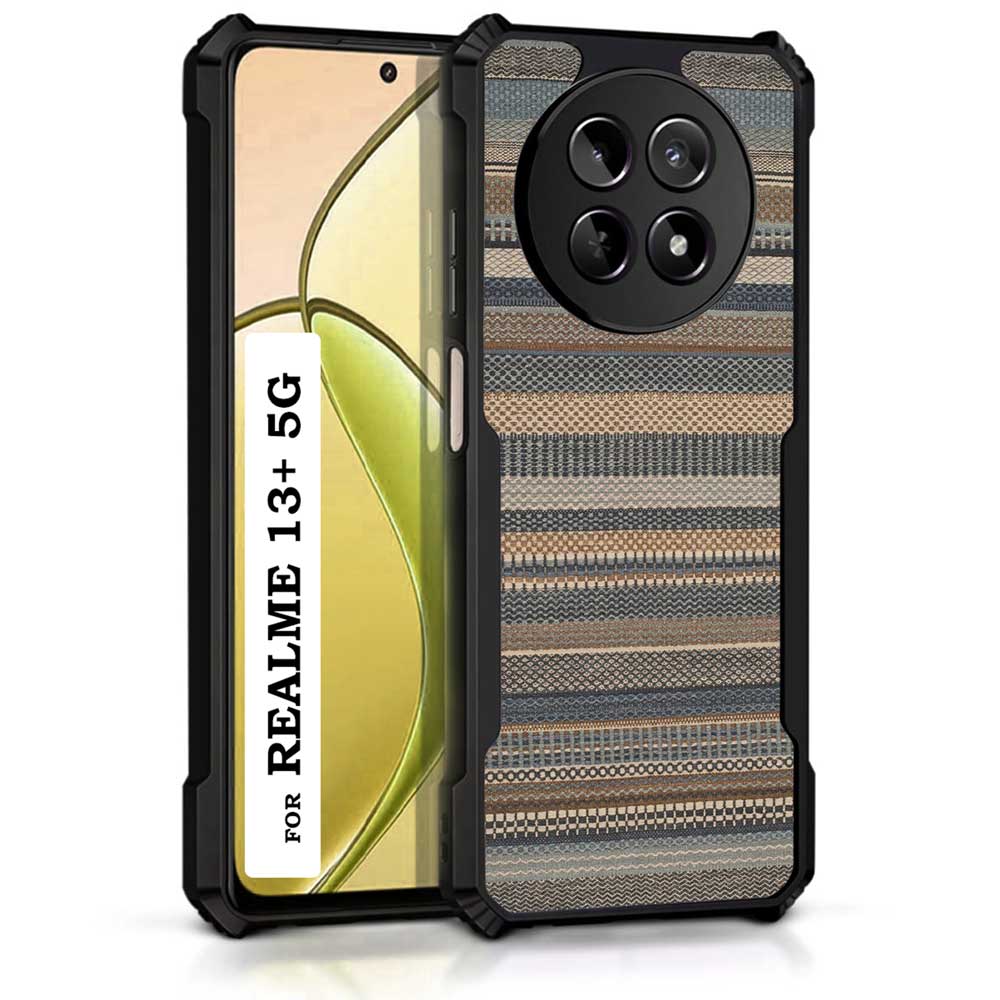 Coberta Back Cover For Realme 13 Plus 5G Back Cover Case - Woven stripes patterns PT99 D15079