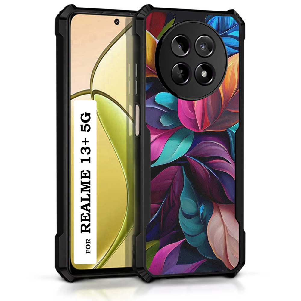 Coberta Back Cover For Realme 13 Plus 5G Back Cover Case - Colorful Leaves floral PT99 D16033