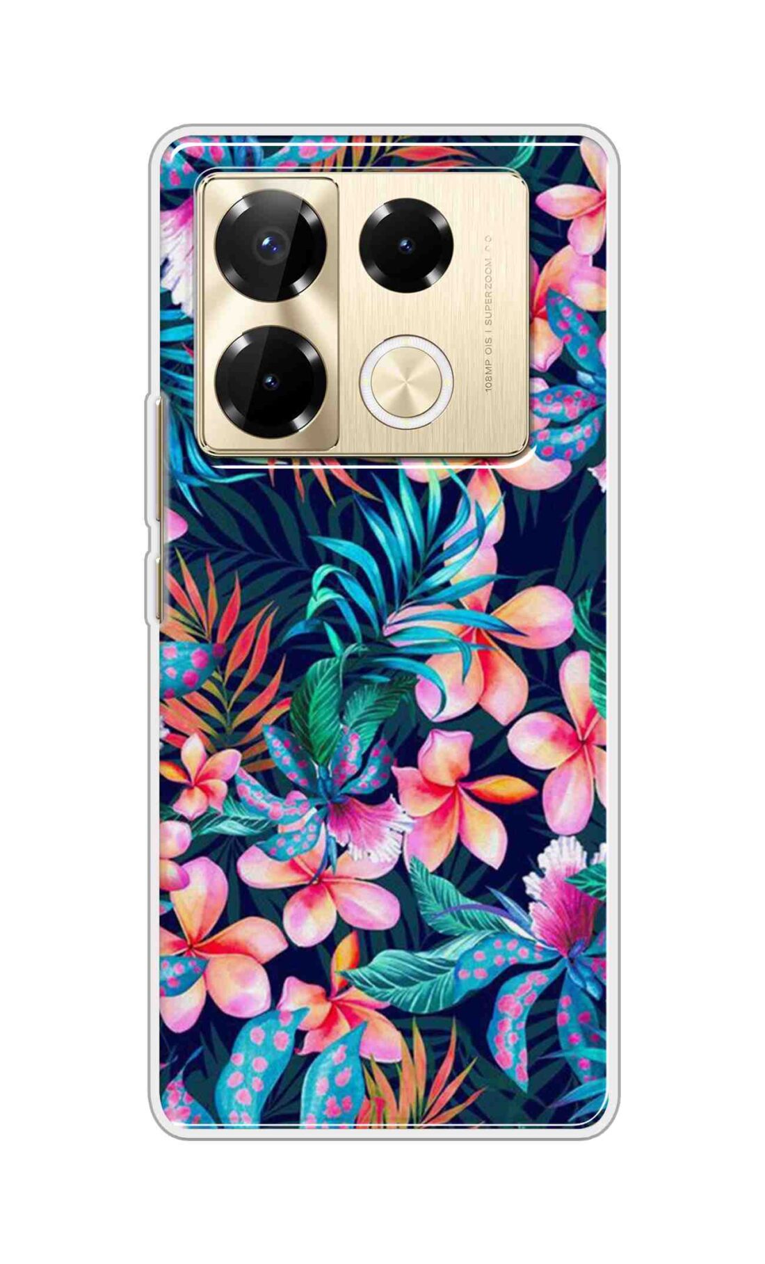 Printed TPU Back Cover For Infinix Note 40 Pro 5G - Colourful Flowers D12139