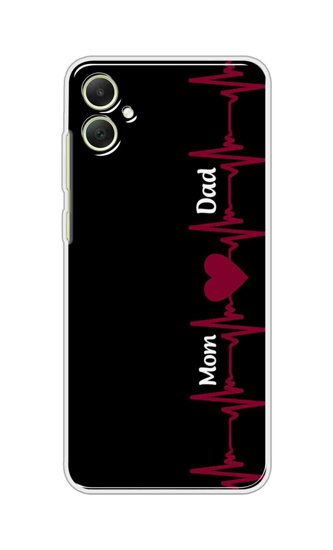 Printed TPU Back Cover For Samsung Galaxy F05 - Mom and Dad Design Red And White D12490