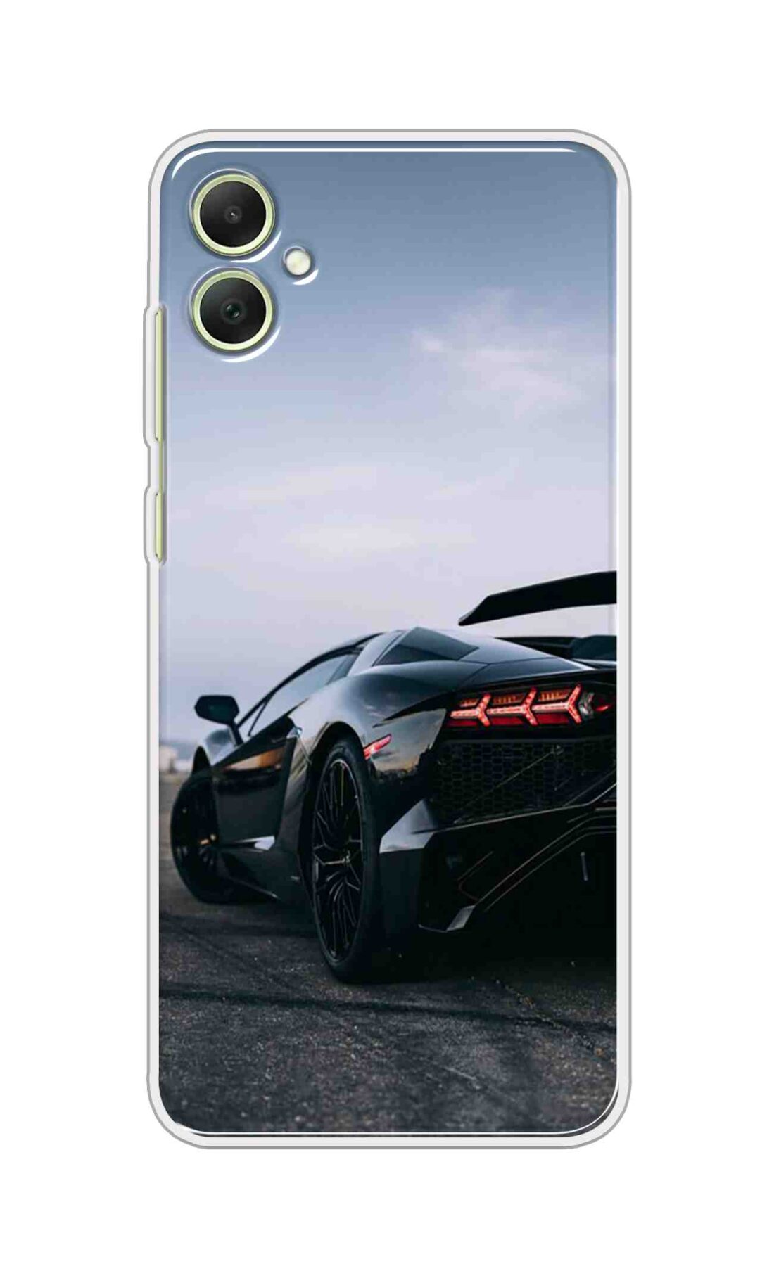 Printed TPU Back Cover For Samsung Galaxy F05 - Black Car Break Light Design D12936