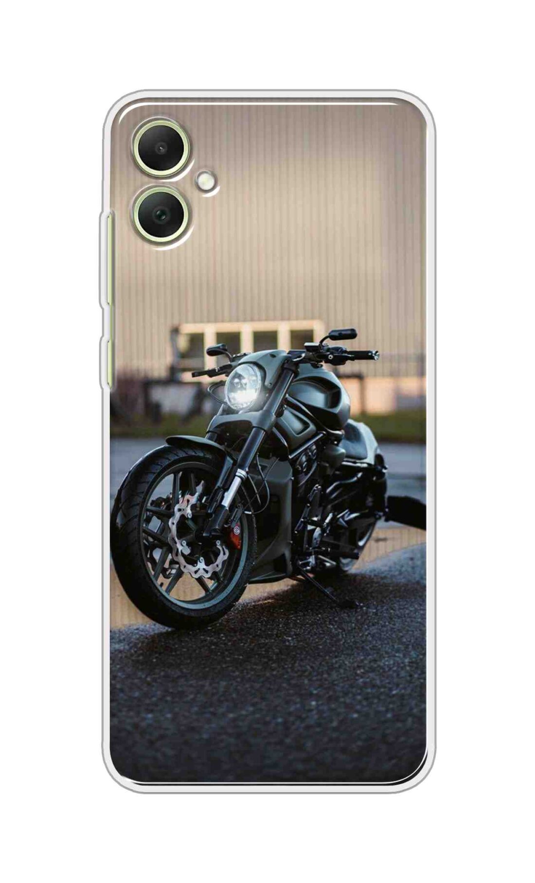 Printed TPU Back Cover For Samsung Galaxy F05 - Black Bike Design D12946