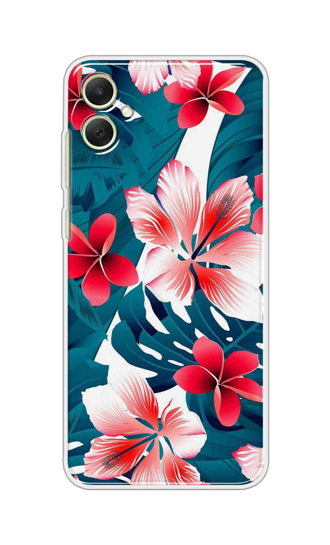 Printed TPU Back Cover For Samsung Galaxy F05 - Red Flowers Design D15033