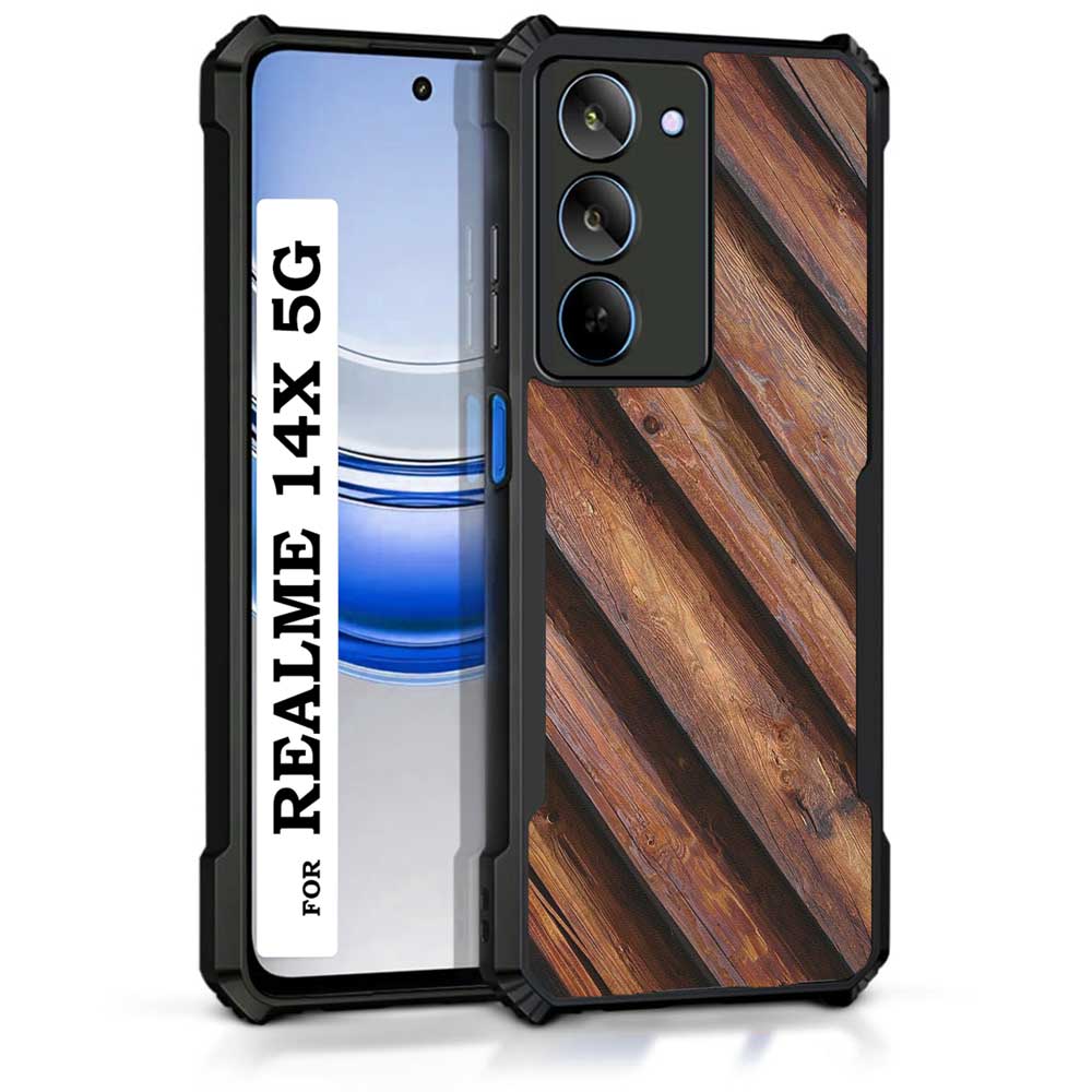 Coberta Back Cover For Realme 14x 5G Back Cover Case - Bright Wooden Planks PT99 D02260