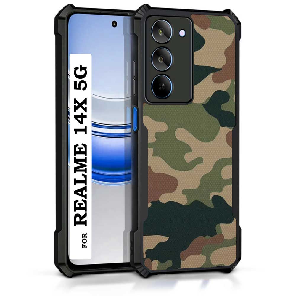 Coberta Back Cover For Realme 14x 5G Back Cover Case - Camoflague Green Camo PT99 D10180