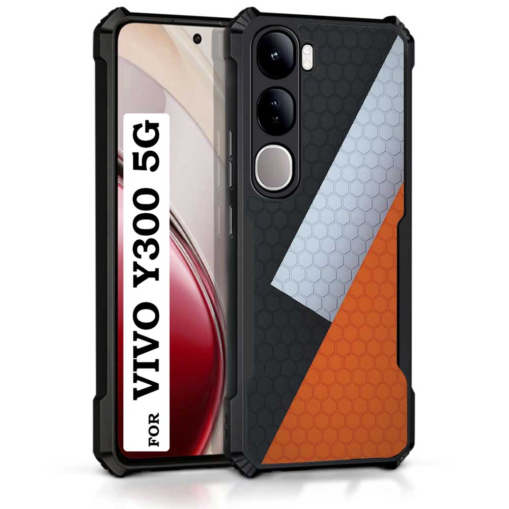 Coberta Back Cover For Vivo Y300 5G Back Cover Case - Honey comb pattern 3D design PT99 D12629